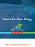 Science For Clean Energy