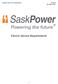 SaskPower Electric Service Requirements Revision 0 November 24, Electric Service Requirements