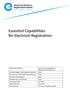 Essential Capabilities for Electrical Registration
