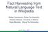 Fact Harvesting from Natural Language Text in Wikipedia