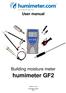 User manual. Building moisture meter. humimeter GF2