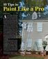 Paint Like a Pro. 10 Tips to