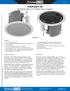FAP33T-W 1/7. FAP Strategy III Series 3 Full Range Ceiling Loudspeaker. Features. General Description. Applications. AtlasIED.