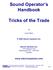 Sound Operator s Handbook. Tricks of the Trade