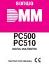 PC500 PC510 DIGITAL MULTIMETER INSTRUCTION MANUAL