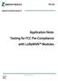 Application Note: Testing for FCC Pre-Compliance with LoRaWAN Modules