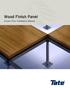Wood Finish Panel. Access Floor Installation Manual