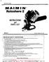 MAIMIN. Rotoshere2 INSTRUCTIONS. PARTS LIST. and. dition 6