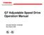 G7 Adjustable Speed Drive Operation Manual. Document Number: Date: March, 2005