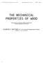 THE MECHANICAL PROPERTIES OF WOOD
