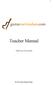 Teacher Manual. Classroom Curriculum Austin Classical Guitar