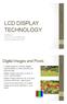 LCD DISPLAY TECHNOLOGY. Digital Images and Pixels
