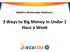 WebFire Wednesday Webinars: 3 Ways to Big Money in Under 1 Hour a Week