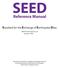 SEED. Reference Manual. SEED Format Version 2.4 January, 2009
