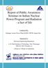 Report of Public Awareness on Indian Nuclear Power Program and Radiation - a fact of life