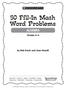 Grades 4 6. by Bob Krech and Joan Novelli. 50 Fill-in Math Word Problems: Algebra 2009 Bob Krech & Joan Novelli, Scholastic Teaching Resources