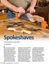 Spokeshaves. Cool tools for curved work. By Craig Bentzley In case you haven t noticed,