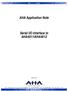 AHA Application Note. Serial I/O Interface to AHA4011/AHA4012