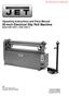 Operating Instructions and Parts Manual 50-inch Electrical Slip Roll Machine Model ESR-1650T-1, ESR-1650T-3