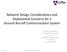 Network Design Considerations and Deployment Concerns for a Ground Aircraft Communication System