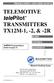 TELEMOTIVE telepilottm TRANSMITTERS TX12M-1, -2, & -2R