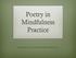 Poetry in Mindfulness Practice. NeuroNova Centre from Mindful Solutions Inc.