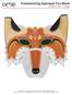 Freestanding Appliqué Fox Mask
