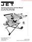 Operating Instructions and Parts Manual 10 Job Site Table Saw Benchtop Series Model No. JBTS-10MJS