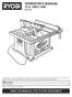 OPERATOR S MANUAL 10 in. TABLE SAW BTS10