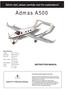Admas A500. Specification: