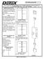 INSTALLATION INSTRUCTIONS FOR VERTICAL ROD ASSEMBLY, MODEL VRA-143