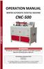 OPERATION MANUAL WINTER AUTOMATIC DOVETAIL MACHINE CNC-500
