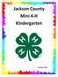 Jackson County Mini 4-H Kindergarten