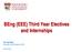 BEng (EEE) Third Year Electives and Internships