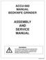 ASSEMBLY AND SERVICE MANUAL