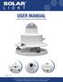 USER MANUAL MODEL 501-DA ANALOG UV BIOMETER SENSOR. Part Number: Revision Level: A