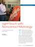 The breadth of noncontact technologies is. Light Touch with Noncontact Metrology. Measurement & Inspection