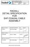 RADIALL DETAIL SPECIFICATION FOR SHF COAXIAL CABLE ASSEMBLY