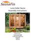 Luna Cedar Sauna Assembly Instructions
