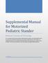 Supplemental Manual for Motorized Pediatric Stander