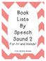 Book Lists By Speech Sound 2
