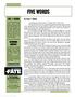 FIVE WORDS. By Gary E. Weller FATE + FICTION ASPARAGUS JUMPSUIT