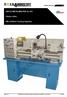 HAFCO METALMASTER AL-335. Centre Lathe. 300 x 910mm Turning Capacity. Product Brochure