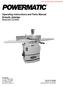 Operating Instructions and Parts Manual 8-inch Jointer Models 60C and 60HH