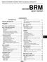 BODY REPAIR SECTION BRM CONTENTS BODY EXTERIOR, DOORS, ROOF & VEHICLE SECURITY BRM-1 FUNDAMENTALS SERVICE INFORMATION FOREWORD... 5 Foreword...