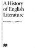 A History of English Literature MICHAEL ALEXANDER