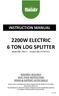 2200W ELECTRIC 6 TON LOG SPLITTER