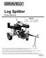 Log Splitter Parts Manual