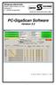 PC-GigaScan Software Version 3.2