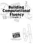 Building Computational Fluency, Grade 3 A Math Learning Center Publication. by Pia Hansen Powell and Barbara Blanke illustrated by Tyson Smith